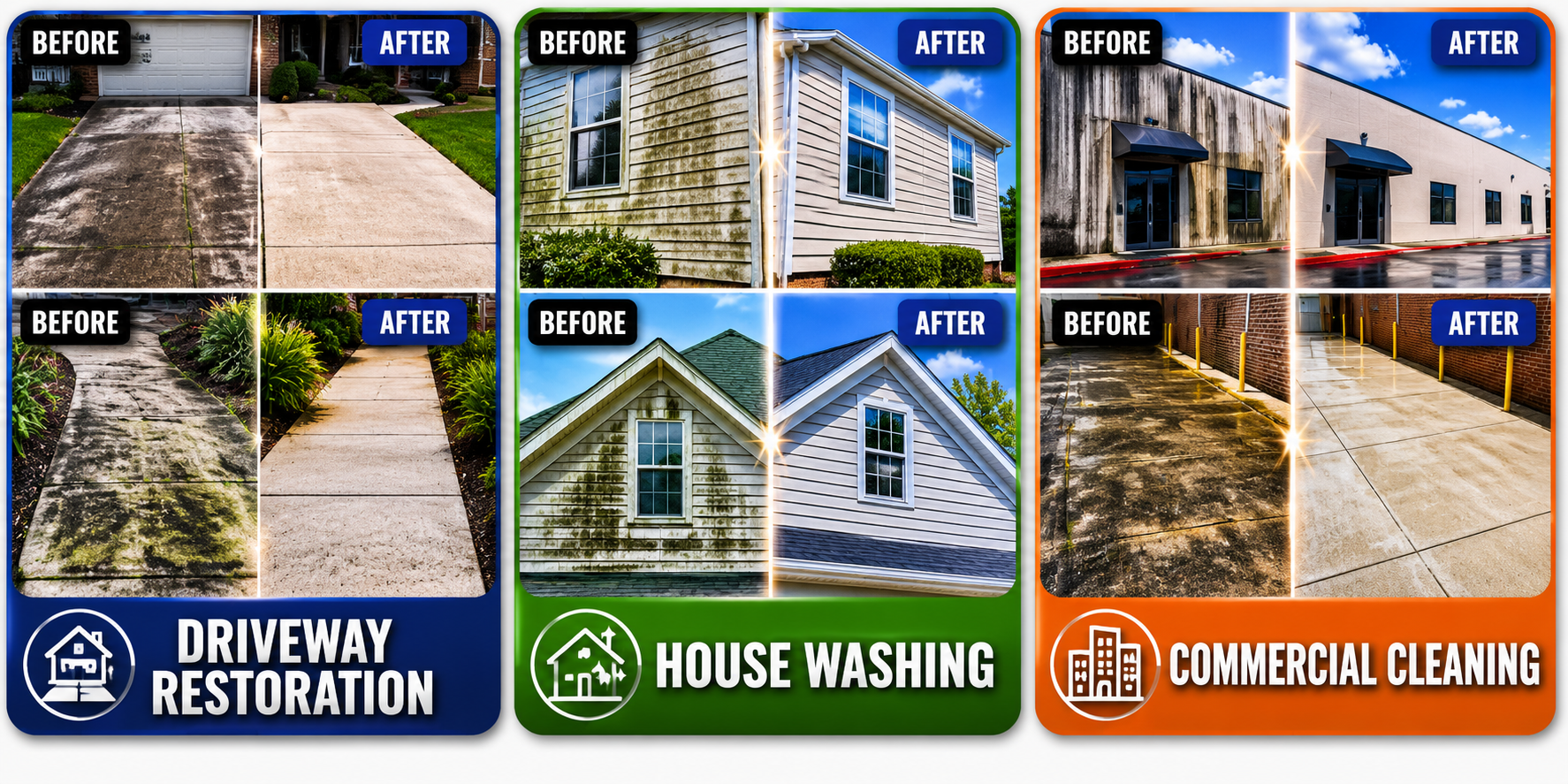 Pressure Washing Before and After Results in Florida
